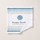 Aangepaste Naam & Locatie Strandhuis Bad Handdoek (Wasdoekje)