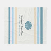 Aangepaste Naam & Locatie Strandhuis Fleece Deken (Voorkant (Horizontaal))