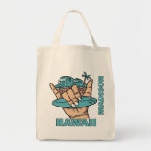 Aangepaste Naam & Locatie Surf Shaka Tote Bag (Voorkant)