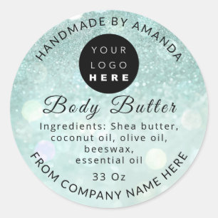 Aangepaste naam Logo Butter Cosmetics Holograf P Ronde Sticker