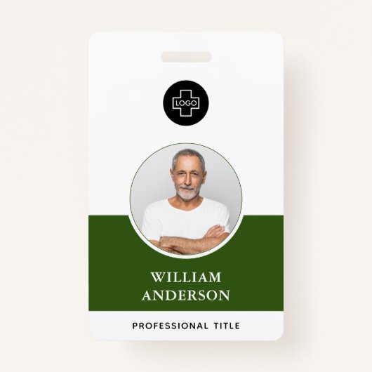 Aangepaste naam Logo foto werknemer Badge (Voorkant)