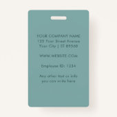 Aangepaste naam Logo foto werknemer Badge (Achterkant)