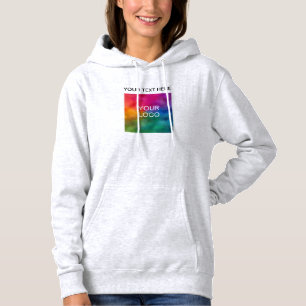 Aangepaste naam Logo Women Modern Ash Grey Hoodie