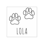 Aangepaste naam Lola Paw Print Outline Stempel (Afrduk)
