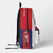 Aangepaste naam Londen Engeland Bedrukte Rugzak (Links)