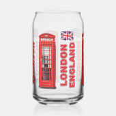 Aangepaste naam Londen Engeland Blikvorm Glas (Voorkant)