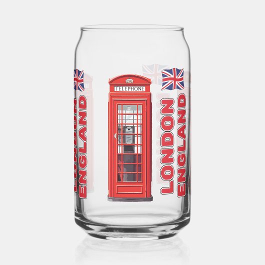 Aangepaste naam Londen Engeland Blikvorm Glas (Links)