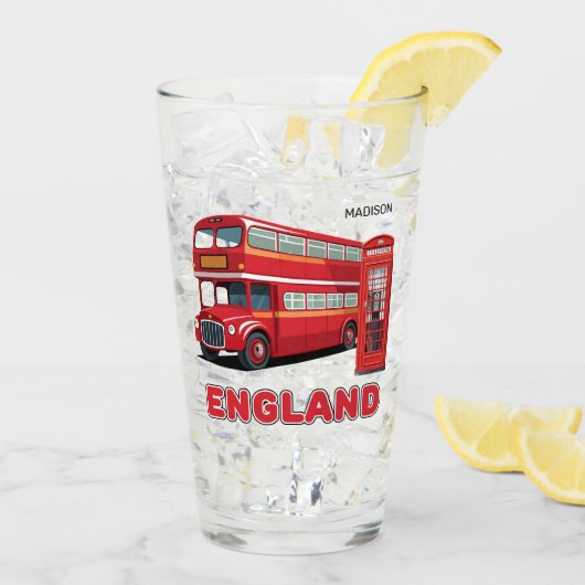 Aangepaste naam Londen Engeland Glas (Achterkant ijs)