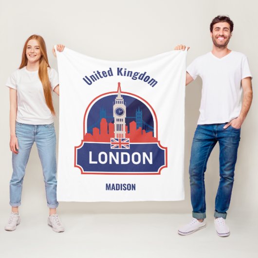Aangepaste naam Londen Fleece Deken (In situ)