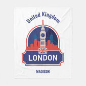 Aangepaste naam Londen Fleece Deken (Voorkant)