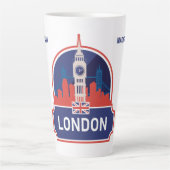Aangepaste naam Londen Latte Mok (Voorkant)