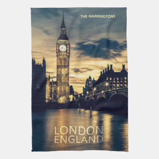 Aangepaste naam Londen Theedoek (Verticaal)