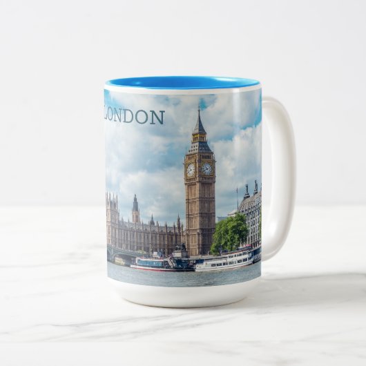 Aangepaste naam Londen Tweekleurige Koffiemok (Voorkant rechts)