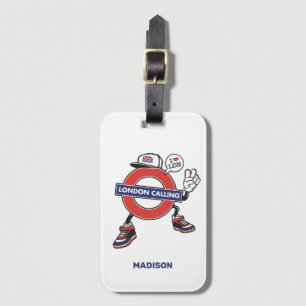 Aangepaste naam London Calling Bagagelabel