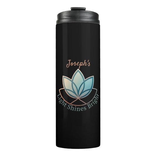 Aangepaste naam Lotus - [NAME] Schijnt helder Thermosbeker (Voorkant)