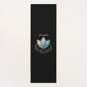 Aangepaste naam Lotus Yoga Mat- [NAME] glanst held Yogamat (Achterkant)