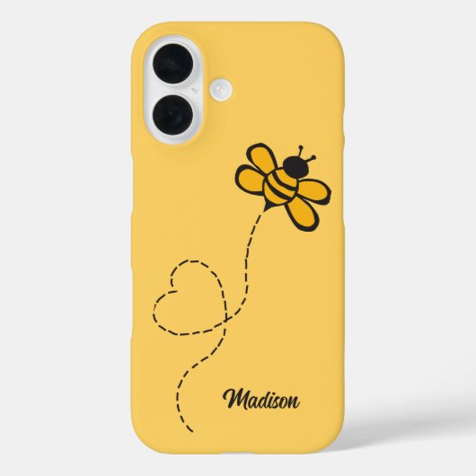Aangepaste naam Love Bee Case-Mate iPhone Case (Achterkant)