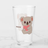 Aangepaste naam Love Koala Glas (Voorkant)