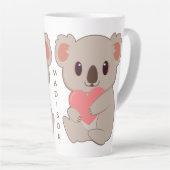 Aangepaste naam Love Koala Latte Mok (Rechterhoek)