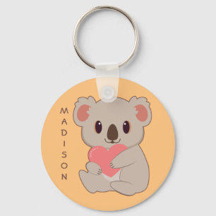 Aangepaste naam Love Koala Sleutelhanger