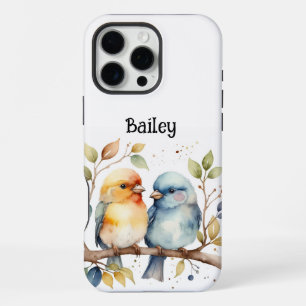 Aangepaste Naam Lovebirds Wildlife Natuur Animal A iPhone 16 Pro Max Hoesje