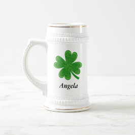 Aangepaste naam Lucky 4 Leaf Clover St. Patrick's  Bierpul