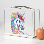 Aangepaste naam Lunchbox, Unieke Eenhoorn Design F (In situ)