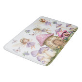 Aangepaste Naam Magic Fairies Roze Paddenstoelen Badmat (Gekanteld)