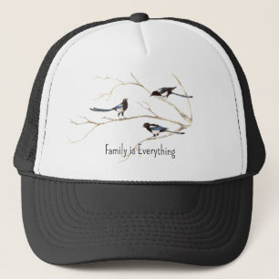 Aangepaste naam Magpie Bird Family is alles Trucker Pet