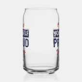 Aangepaste naam "Make Yourself Proud" Blikvorm Glas (Links)