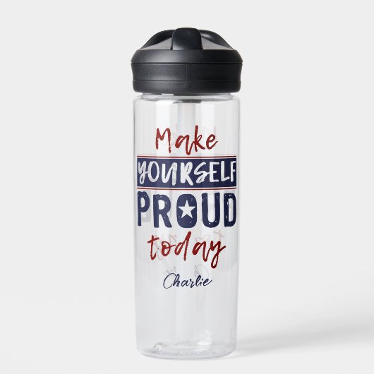Aangepaste naam "Make Yourself Proud" Waterfles (Voorkant)