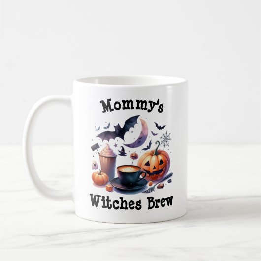 Aangepaste naam Mama's Witches Brew Funny Hallowee Koffiemok (Links)