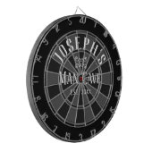 Aangepaste naam man Cave Dartbord (Voorkant Links)