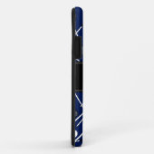 Aangepaste naam marineblauwe lacrosse Case-Mate iPhone case (Achterkant/rechts)