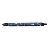 Aangepaste naam marineblauwe lacrosse zwarte inkt pen (Voorkant)