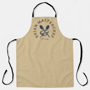 Aangepaste naam Master cheff Rust bruin kraft Schort