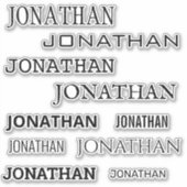 Aangepaste naam maten Monogram Laptop Tumbler Sticker (Voorkant)