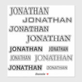 Aangepaste naam maten Monogram Laptop Tumbler Sticker (Vel)