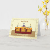 Aangepaste naam, Matthew Gefeliciteerd Altar Serve Kaart (Gele Bloem)