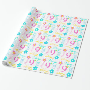 Aangepaste naam Maya kinder verjaardagscrap Cadeaupapier