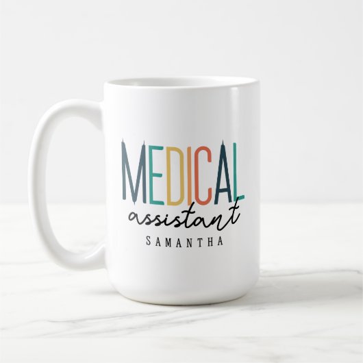 Aangepaste Naam Medische Assistent Mok, Afstuderen Koffiemok (Links)