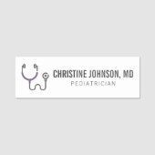 Aangepaste naam | Medische stethoscoop | Doctor Nu Naamplaatje (Voorkant)