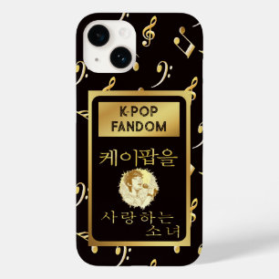 Aangepaste naam Meisje die houdt van k-pop fandom  Case-Mate iPhone 14 Hoesje
