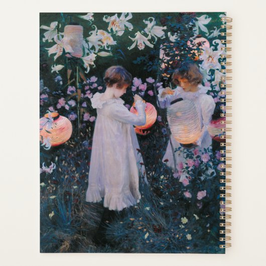 Aangepaste Naam Meisjes Kunst Gouden Monogram 202 Planner (Achterkant)