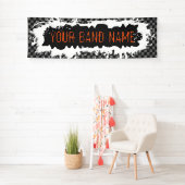 Aangepaste naam Merch Punk Rock Show Gig Festival Spandoek (Insitu)