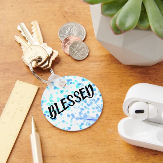 Aangepaste naam met BLESSED Inspirerend Sleutelhanger (Bureau)