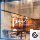 Aangepaste naam met hart raamsticker (Cafe Raam)