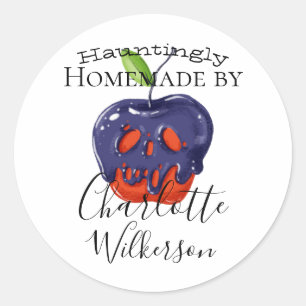 Aangepaste naam met Poison Apple Homemade Hallowee Ronde Sticker