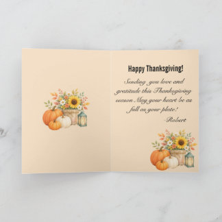 Aangepaste naam met Thanksgiving-uitverkiezingkaar Kaart