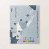 Aangepaste naam Midden-Amerika Kaart Legpuzzel (Verticaal)